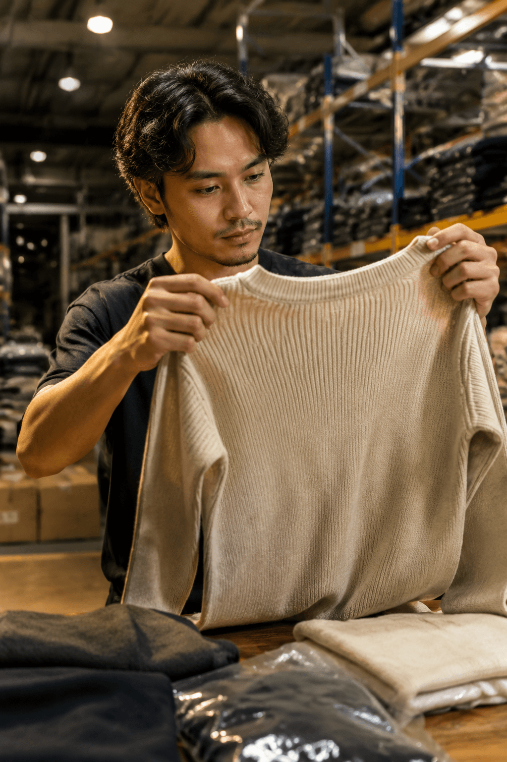 AEM Fulfill founder at QC bench